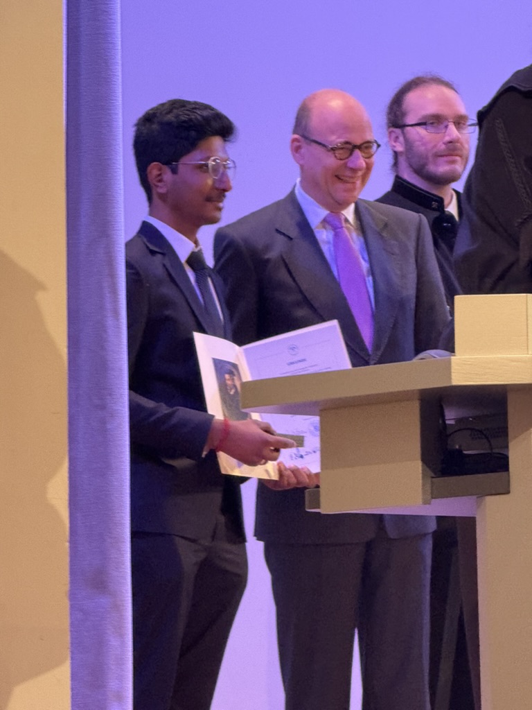 Aagashram Neelakandan receives the Georgius Agricola Medal, Freiberg
