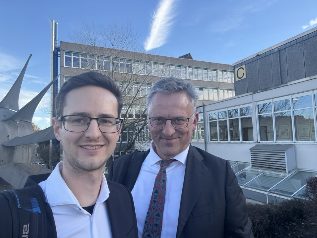 Andreas Fischer with Prof.Eidel, Siegen