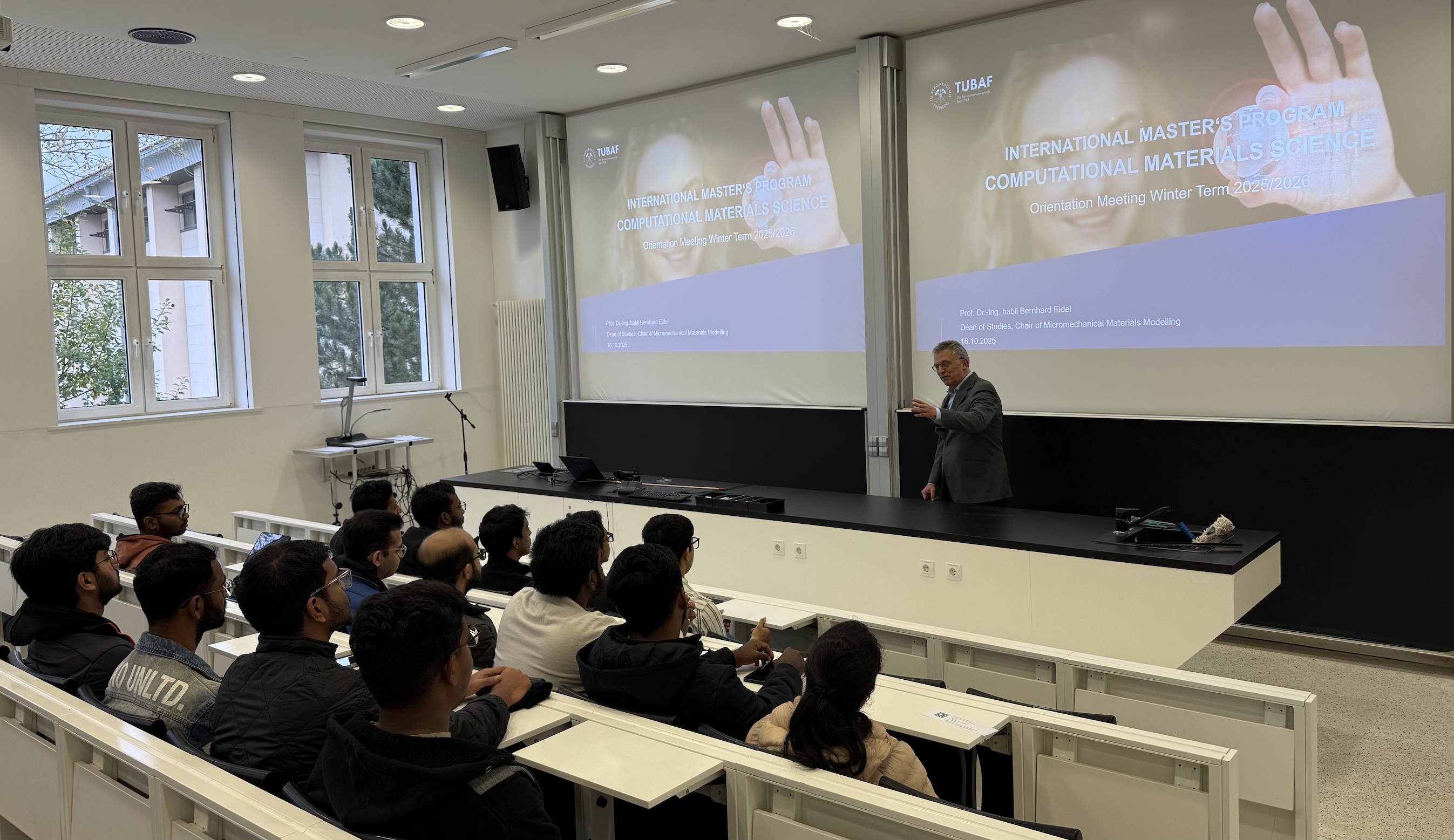 Welcome talk in the lecture hall