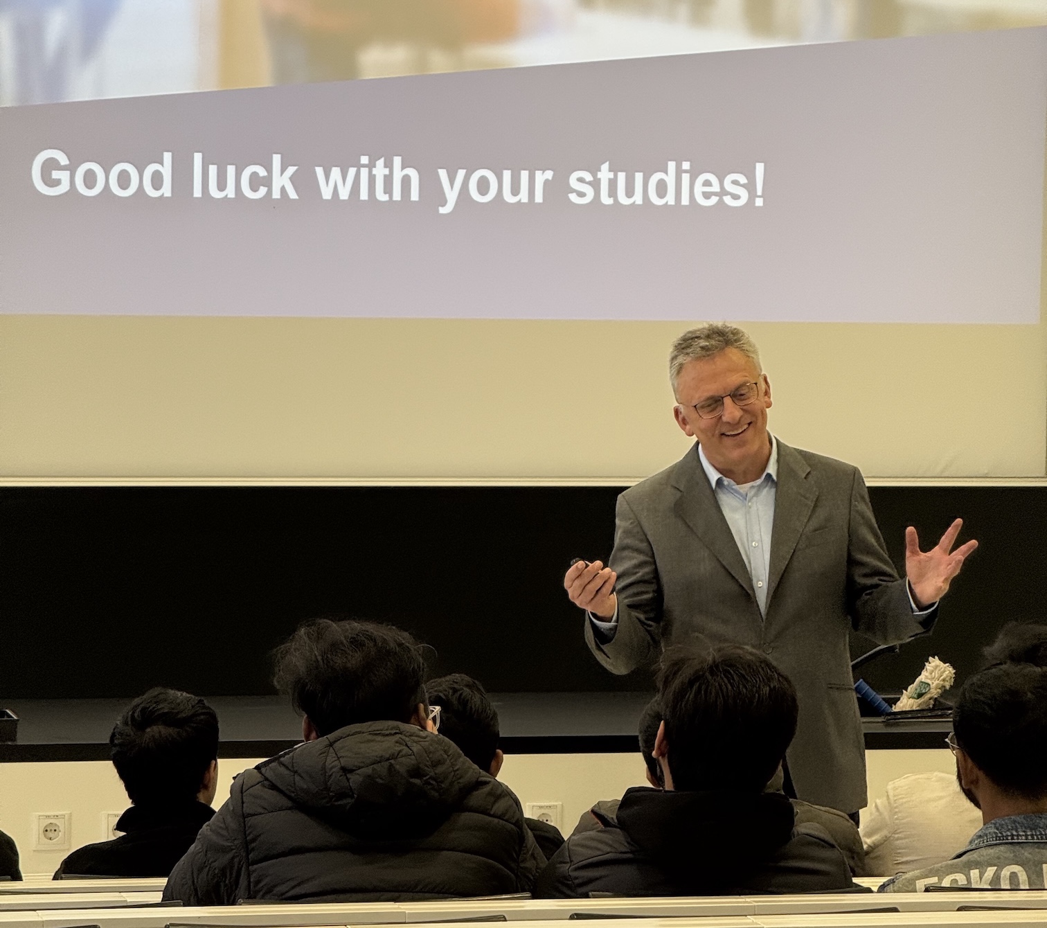 Welcome talk in the lecture hall